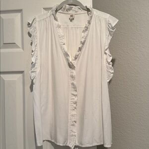 White Ruffled Blouse